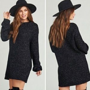 Albert Sweater Dress ~ Shimmery Night Knit